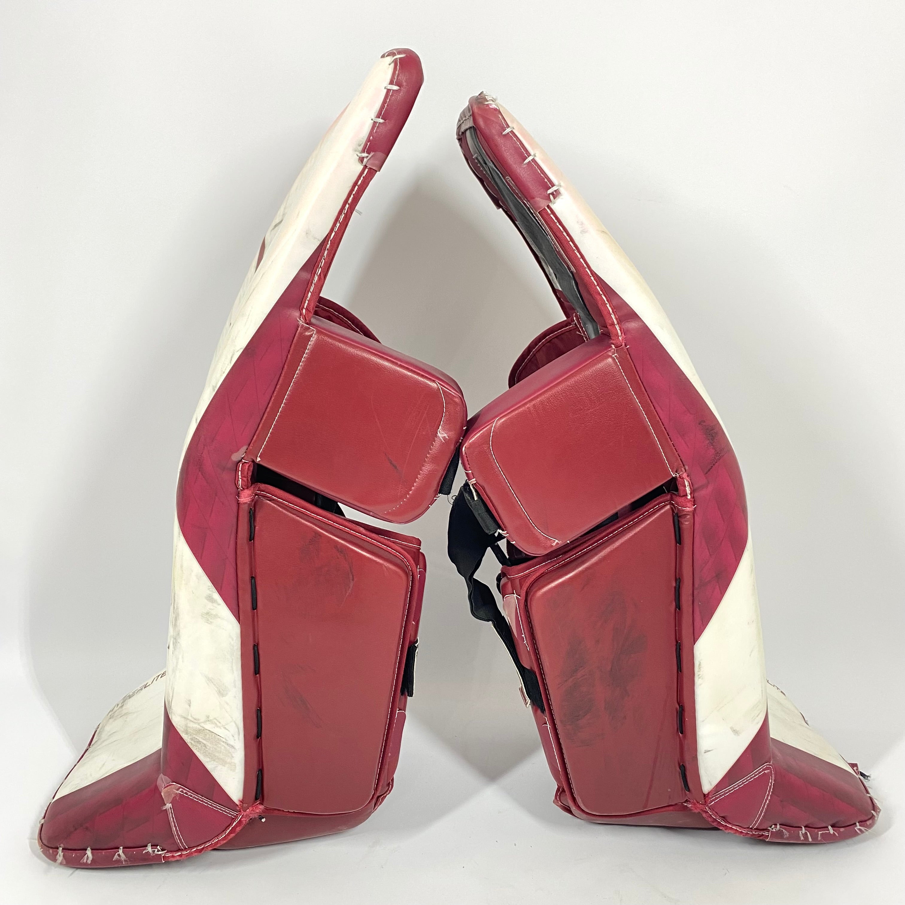Bauer Vapor Hyperlite - Jambières de gardien senior Pro Stock d'occasion (marron/blanc)